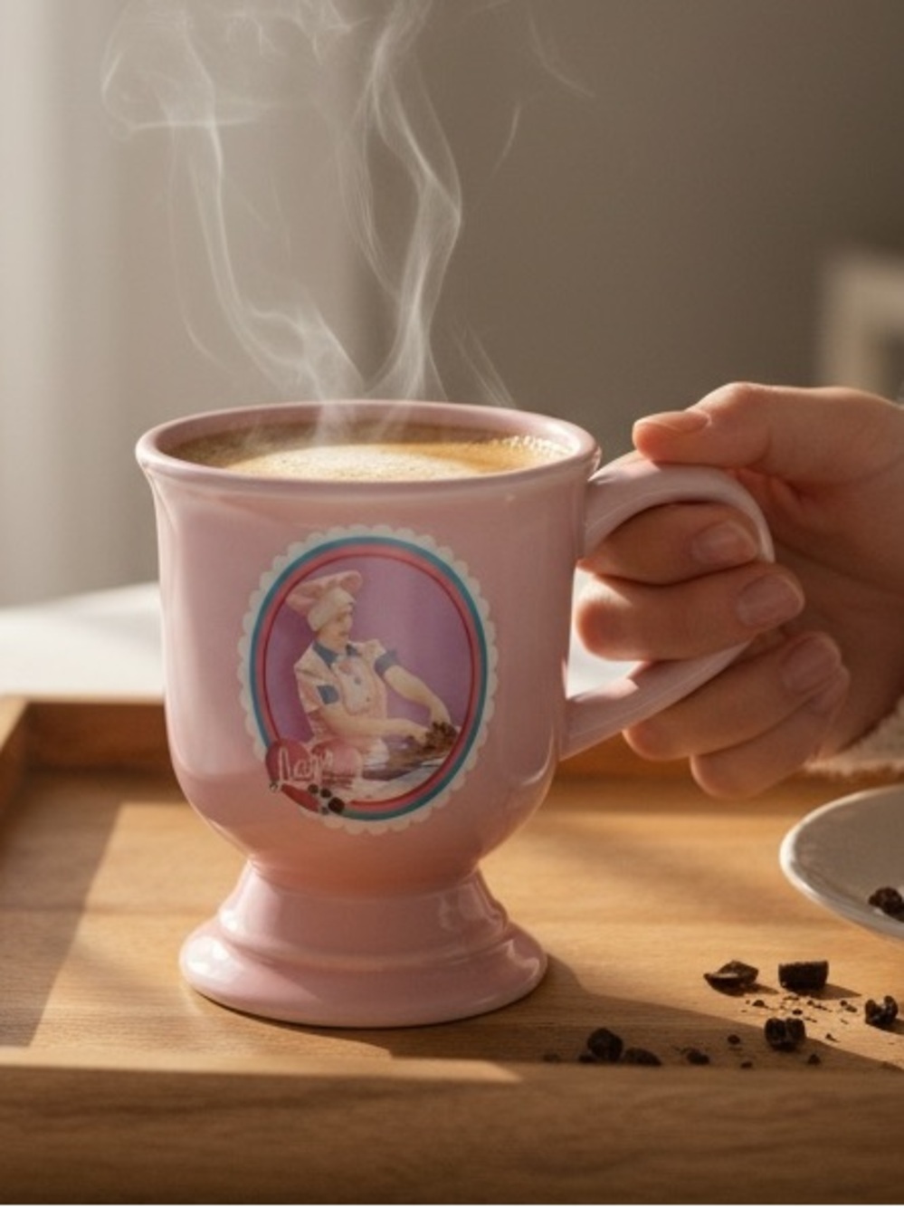 I LOVE LUCY Collector’s Mug “Job Switching” Lucy’s Chocolate Factory Pink